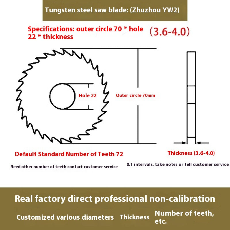 1142-Tungsten steel saw blade milling cutter ebony circular saw blade integral tungsten carbide saw blade outer diameter 20/30/40/60/80/100 Shandong Denso Pricision Tools Co.,Ltd.